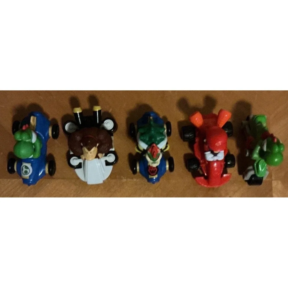 5 Pc 2022 Mario Kart McDonald Happy Meal Toys, Mario, Bowser, Yoshi, Donkey Kong